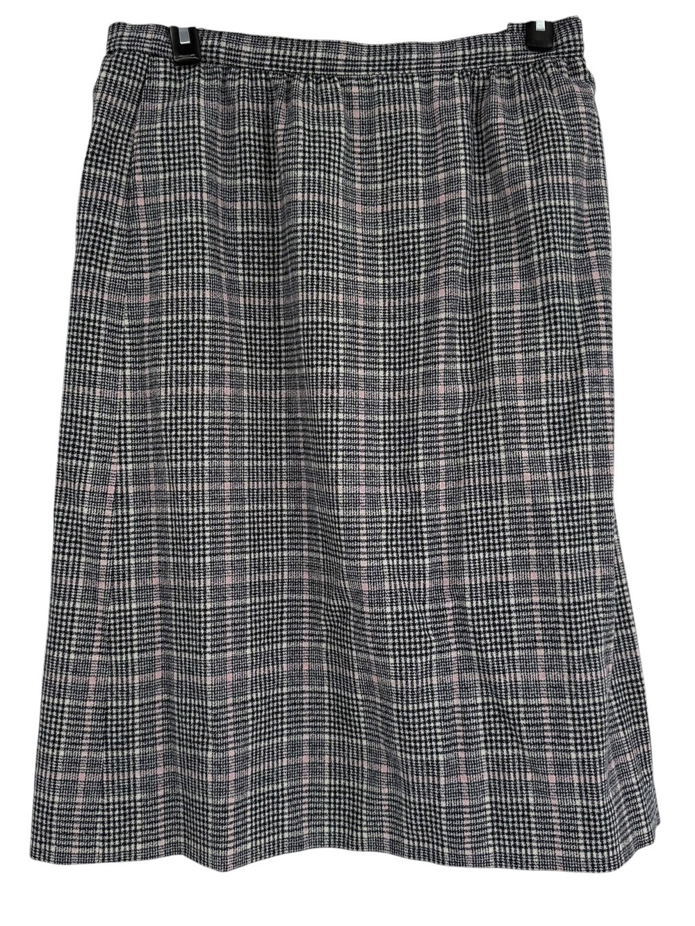 Vintage Pendleton Wool Blue Pink Plaid Lined Skirt Size 16 career Lined